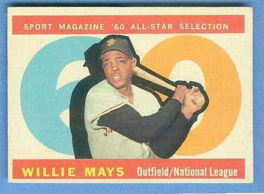 1960 Topps #564 Willie Mays All-Star [#b] SCARCE HIGH NUMBER (Giants) Baseball cards value