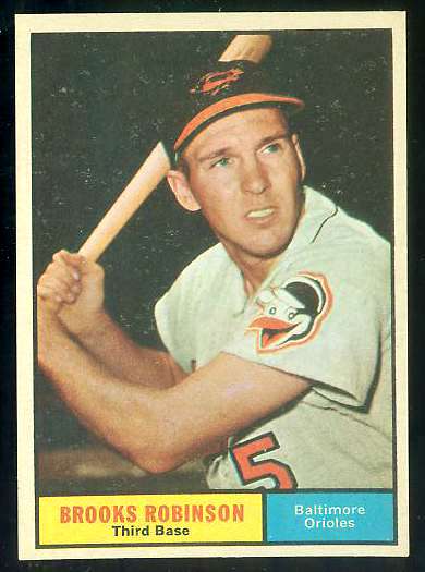 1961 Topps #.10 Brooks Robinson [#d] (Orioles) Baseball cards value