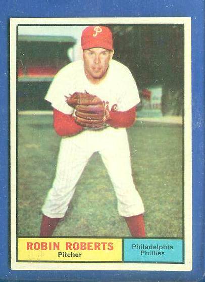 1961 Topps #.20 Robin Roberts [#a] (Phillies) Baseball cards value