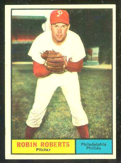 1961 Topps #.20 Robin Roberts [#c] (Phillies) Baseball cards value