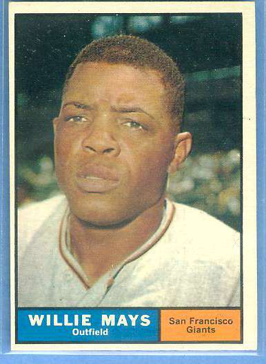 1961 Topps #150 Willie Mays [#c] (Giants) Baseball cards value