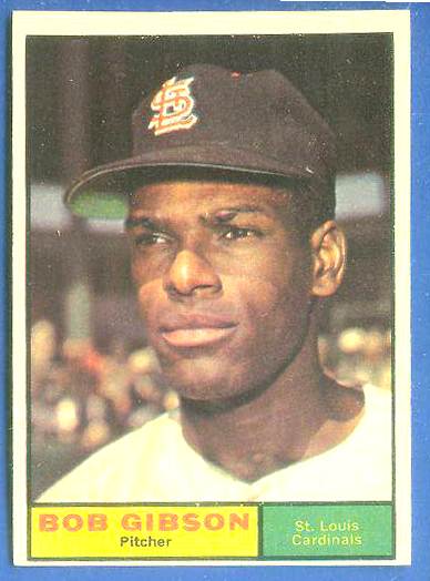 1961 Topps #211 Bob Gibson [#b] (Cardinals) Baseball cards value