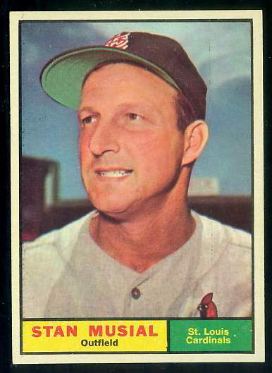 1961 Topps #290 Stan Musial [#a] (Cardinals) Baseball cards value