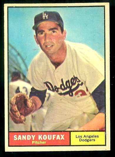 1961 Topps #344 Sandy Koufax [#b] (Dodgers) Baseball cards value