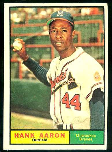 1961 Topps #415 Hank Aaron (Braves) Baseball cards value