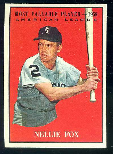 1961 Topps #477 Nellie Fox MVP [#a] (White Sox) Baseball cards value