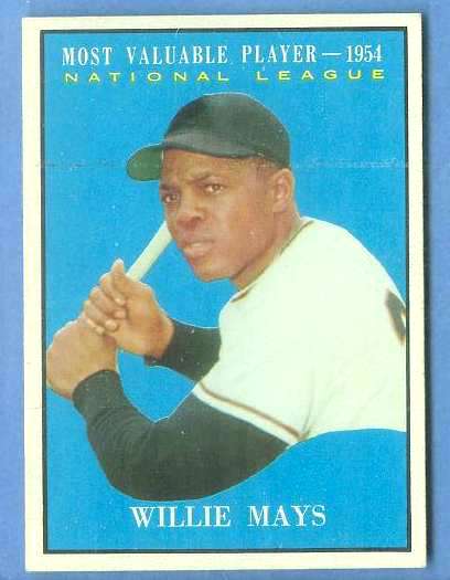 1961 Topps #482 Willie Mays MVP [#c] (Giants) Baseball cards value