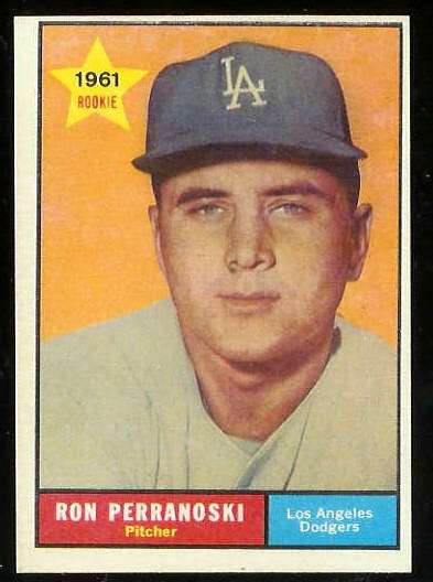 1961 Topps #525 Ron Perranoski ROOKIE SCARCE HIGH #.[#b] (Dodgers) Baseball cards value