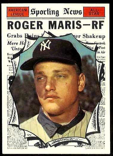 1961 Topps #576 Roger Maris All-Star SCARCE HIGH #.(Yankees) Baseball cards value
