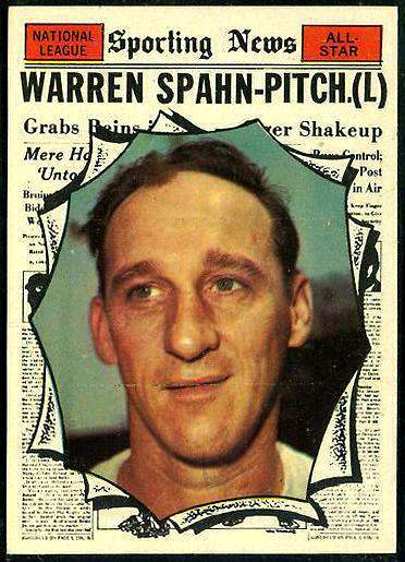 1961 Topps #589 Warren Spahn All-Star SCARCE HIGH #.(Braves) Baseball cards value
