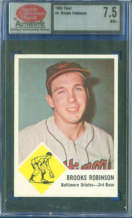 1963 Fleer #.4 Brooks Robinson (Orioles) Baseball cards