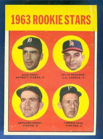 1963 Topps #169 Gaylord Perry '1963 Rookie Stars' [#b] Baseball cards value
