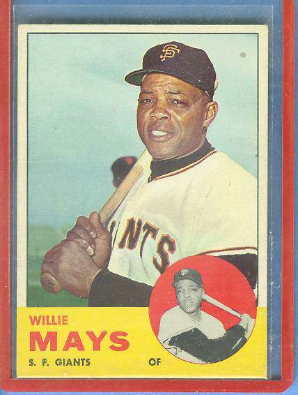 1963 Topps #300 Willie Mays (Giants) Baseball cards value
