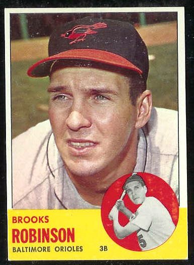 1963 Topps #345 Brooks Robinson [#a] (Orioles) Baseball cards value