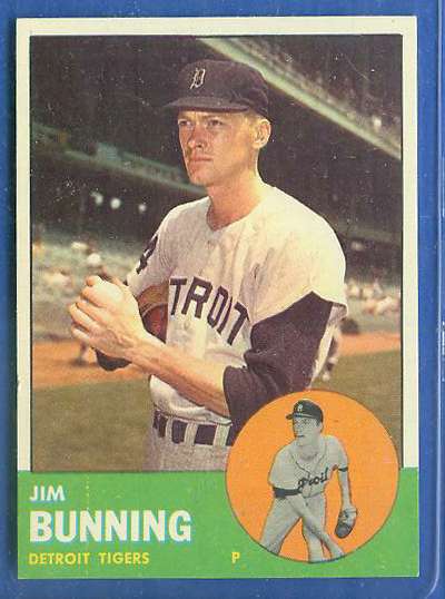 1963 Topps #365 Jim Bunning [#a] (Tigers) Baseball cards value