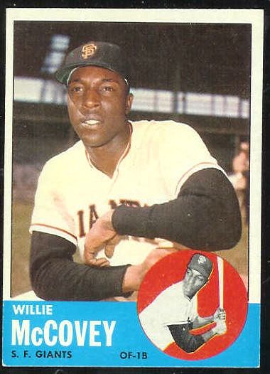 1963 Topps #490 Willie McCovey SCARCEST MID SERIES [#a] (Giants) Baseball cards value
