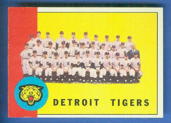1963 Topps #552 Tigers TEAM card [#a] SCARCE HIGH SERIES Baseball cards value