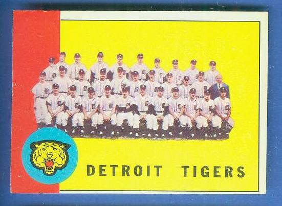 1963 Topps #552 Tigers TEAM card [#b] SCARCE HIGH SERIES Baseball cards value