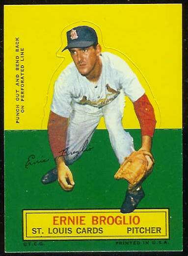 1964 Topps Stand-Ups/Standups - Ernie Broglio [#a] (Cardinals) Baseball cards value