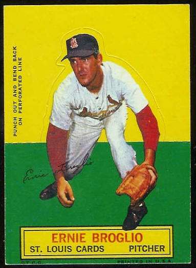 1964 Topps Stand-Ups/Standups - Ernie Broglio [#b] (Cardinals) Baseball cards value