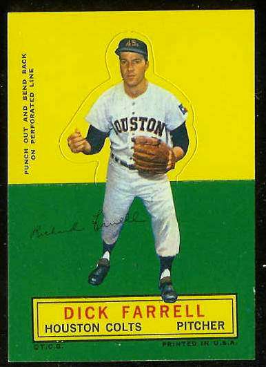 1964 Topps Stand-Ups/Standups - Dick Farrell [#a] (Houston Colts/Astros) Baseball cards value