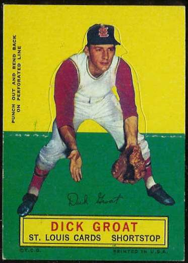 1964 Topps Stand-Ups/Standups - Dick Groat [#c] (Cardinals) Baseball cards value