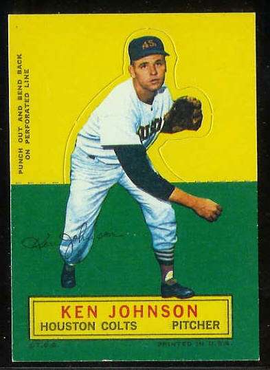 1964 Topps Stand-Ups/Standups - Ken Johnson [#a] (Houston Colts/Astros) Baseball cards value