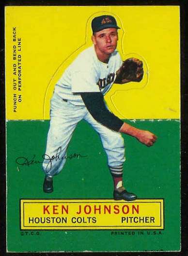 1964 Topps Stand-Ups/Standups - Ken Johnson [#d] (Houston Colts/Astros) Baseball cards value