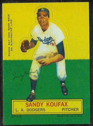 1964 Topps Stand-Ups/Standups - Sandy Koufax [#d] (Dodgers) Baseball cards value
