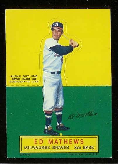 1964 Topps Stand-Ups/Standups - Eddie Mathews SHORT PRINT [#a] (Braves) Baseball cards value