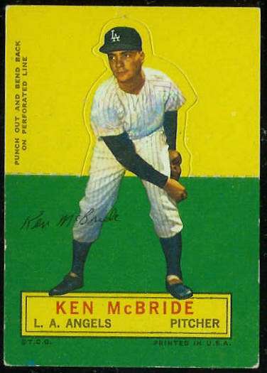 1964 Topps Stand-Ups/Standups - Ken McBride [#d] (Angels) Baseball cards value