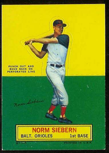 1964 Topps Stand-Ups/Standups - Norm Siebern [#a] (Orioles) Baseball cards value