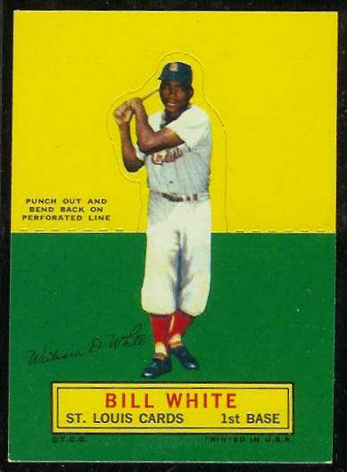1964 Topps Stand-Ups/Standups - Bill White SHORT PRINT [#b] (Cardinals) Baseball cards value