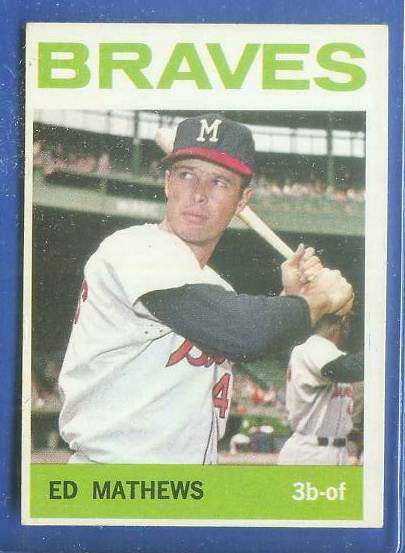 1964 Topps #.35 Eddie Mathews (Braves) Baseball cards