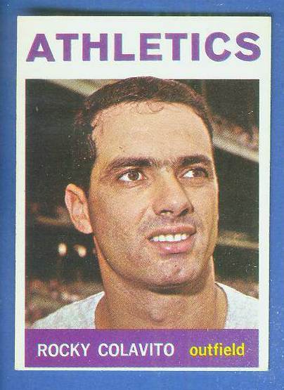 1964 Topps #320 Rocky Colavito [#a] (Kansas City A's) Baseball cards value