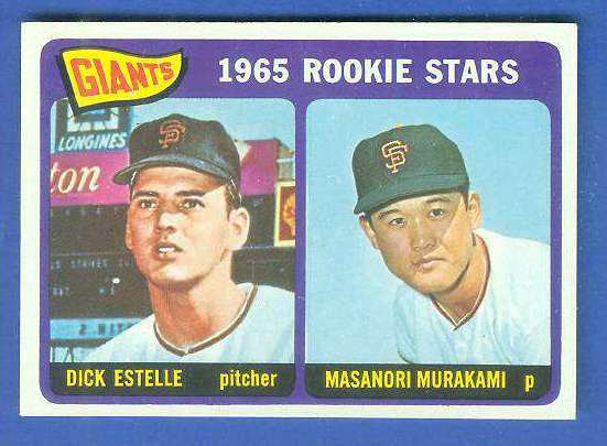 1965 Topps #282 Giants Rookies [#c] (with Masanori Murakami, Dick Estelle) Baseball cards value