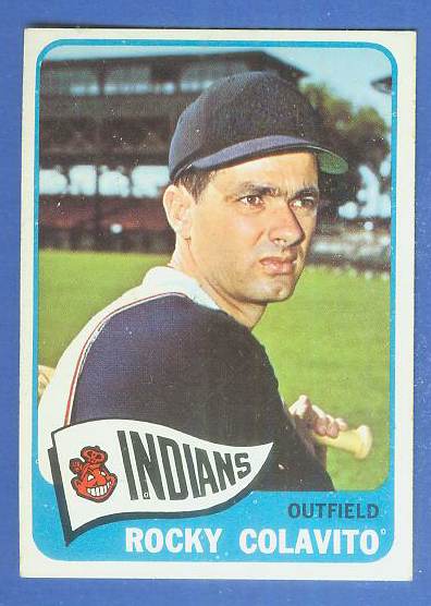 1965 Topps #380 Rocky Colavito [#a] (Indians) Baseball cards value