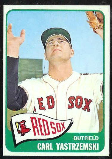 1965 Topps #385 Carl Yastrzemski [#a] (Red Sox) Baseball cards value