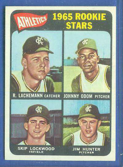 1965 Topps #526 Jim 'Catfish' Hunter SHORT PRINT ROOKIE [#c] (A's) Baseball cards value