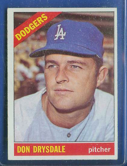 1966 Topps #430 Don Drysdale (Dodgers) Baseball cards value