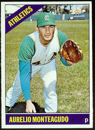 1966 Topps #532 Aurelio Monteagudo SCARCE SHORT PRINT HI# [#a] (A's) Baseball cards value