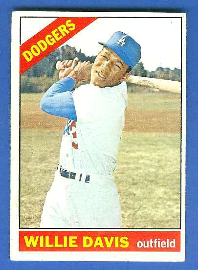1966 Topps #535 Willie Davis SCARCE SHORT PRINT HI# [#b] (Dodgers) Baseball cards value