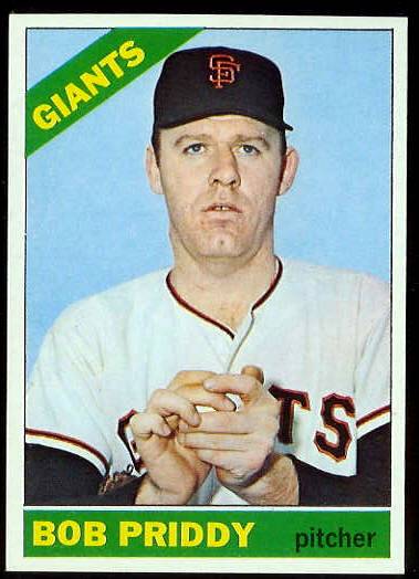 1966 Topps #572 Bob Priddy SCARCE HI# [#a] (Giants) Baseball cards value