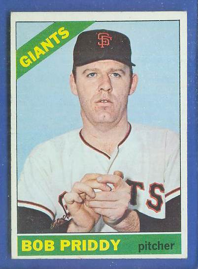 1966 Topps #572 Bob Priddy SCARCE HI# [#d] (Giants) Baseball cards value