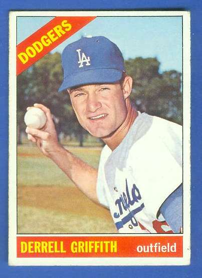 1966 Topps #573 Derrell Griffith [#b] SCARCE HI# (Dodgers) Baseball cards value