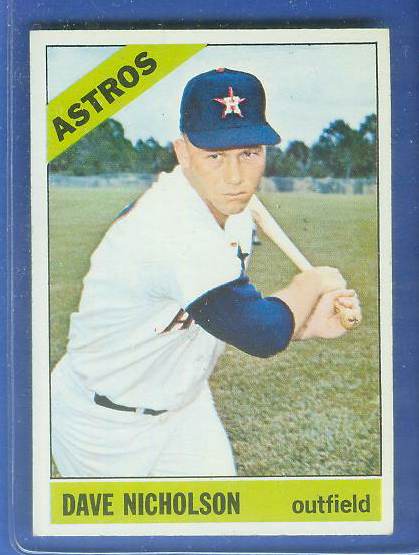1966 Topps #576 Dave Nicholson [#a] SCARCE SHORT PRINT HI# (Astros) Baseball cards value