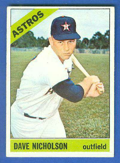 1966 Topps #576 Dave Nicholson [#b] SCARCE SHORT PRINT HI# (Astros) Baseball cards value
