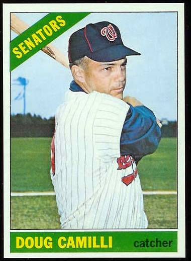 1966 Topps #593 Doug Camilli [#a] SCARCE SHORT PRINT HI# (Senators) Baseball cards value