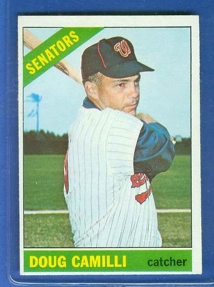 1966 Topps #593 Doug Camilli [#b] SCARCE SHORT PRINT HI# (Senators) Baseball cards value