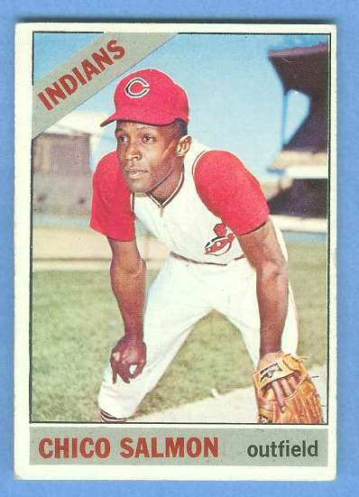 1966 Topps #594 Chico Salmon SCARCE HI# [#a] (Indians) Baseball cards value